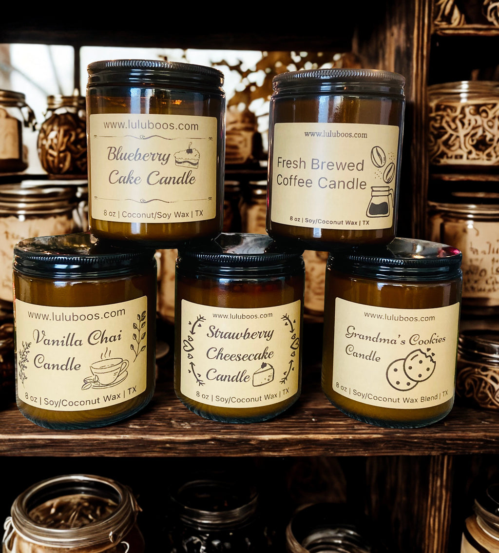 Gourmand Amber Jar 8 oz Candles